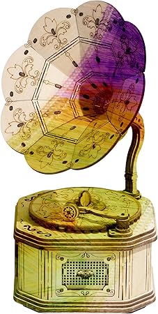 Amazon Rolife 立体パズル 色付き可能 顔料含めない 木製パズル 大人向け 初心者向けパズル 手作りおもちゃ クリスマスプレゼント 知育玩具 子供 彼女 女の子 誕生日 ギフト 贈り物 レコードプレーヤー 立体パズル おもちゃ