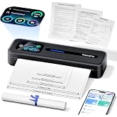 Phomemo M832D Touchscreen Portable Printer Inkless Thermal Wireless Travel | 8.5 x 11 &amp; A4 Size, 300DPI, Bluetooth Small Mobile Compact Printer for Phone/Laptop/Tablet, for Home/Car/School/Office, Black