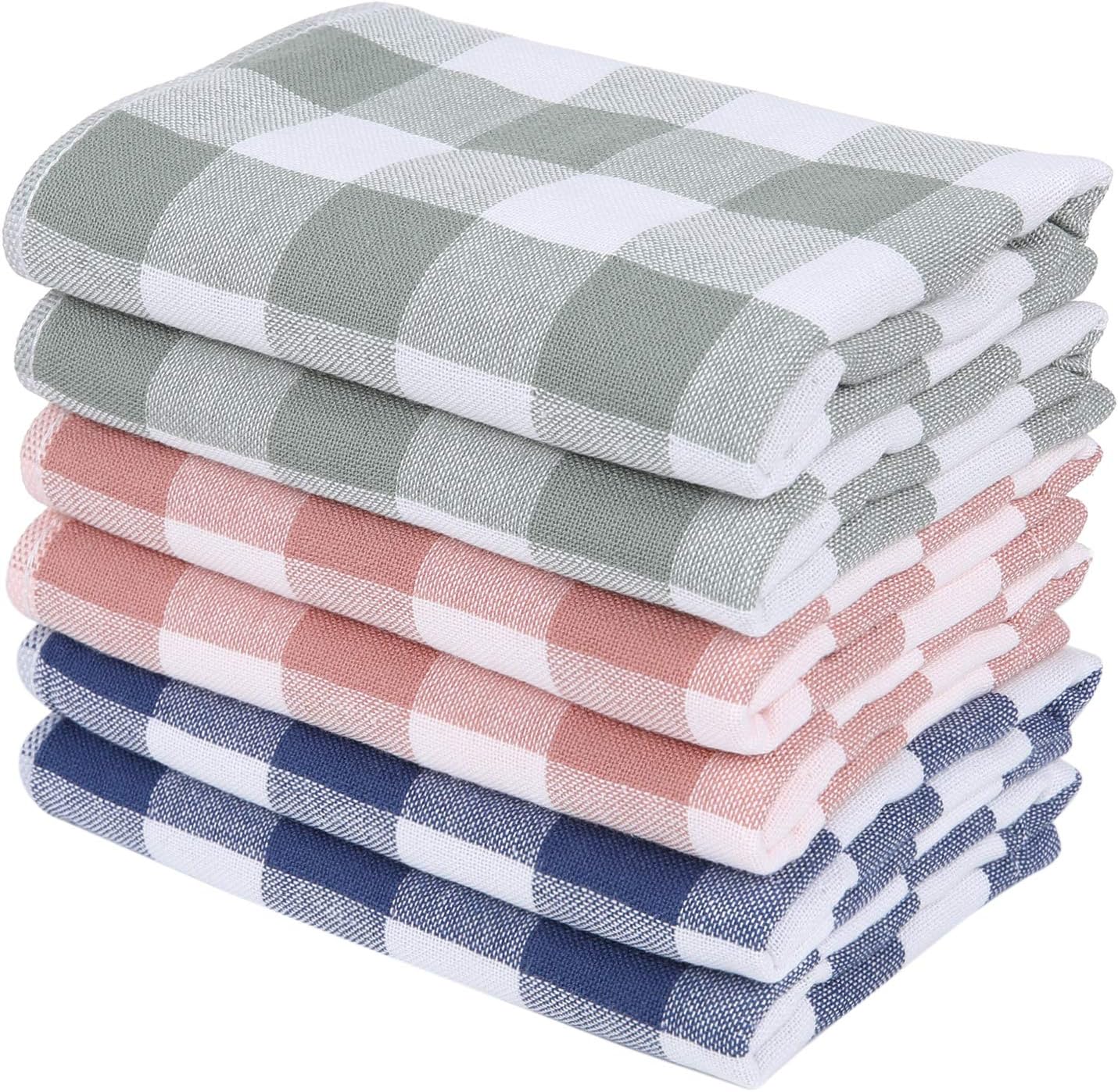 Homaxy 100 Natural Cotton Terry Kitchen Dish Cloths, 12 x