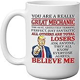 DAJDC Funny Mechanic Sarcastic Coffee Mug Novelty Cup Great Gift Idea For Mechanic Joke Gag Gift