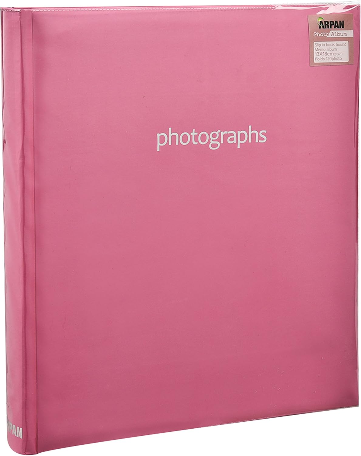 2 x Arpan 5 x 7'' /13x18cm 120 Photos Large Slip in Photo Album Memo Book - With Index Page/DVD Pockets (Pink) - Image 3