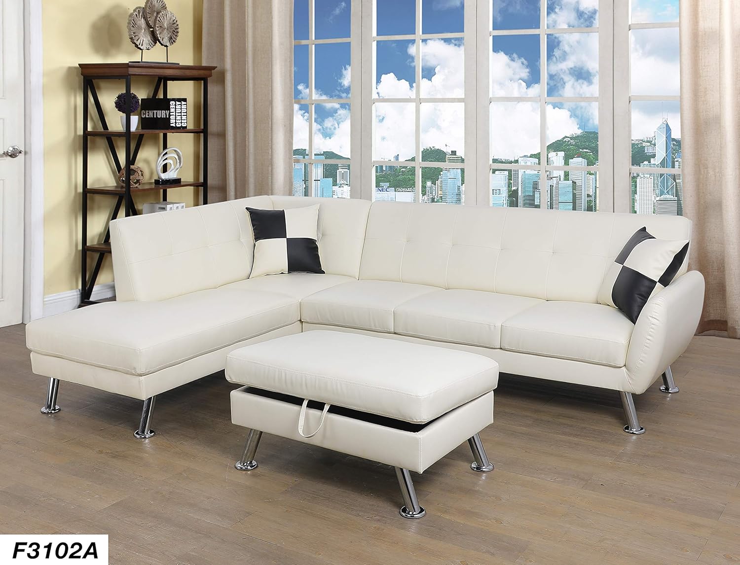 Best leather sectional sofa left red