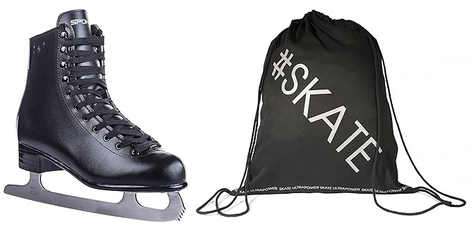 Spokey Set Eiskunstlauf-Schlittschuhe + ULTRAPOWER® Beutelrucksack | Verschiedene Modelle | Damen | Herren | Kinder | Edelsta