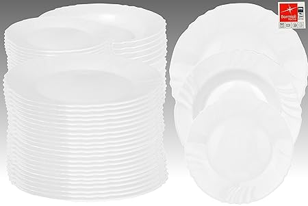 Bormioli Rocco Ebro Juego de platos, 72 Piezas, platos de postre + ...