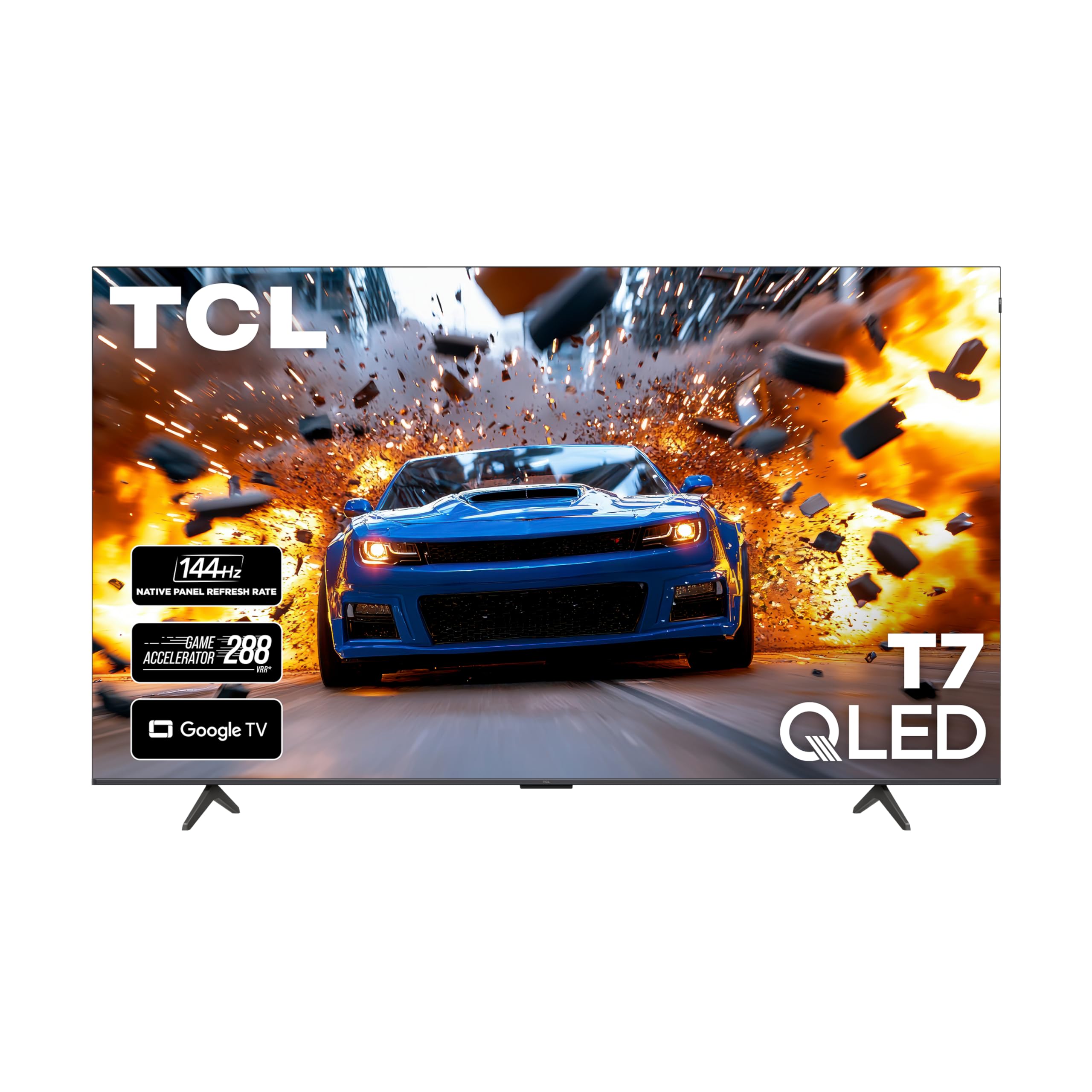 Photo 1 of *untested missing cord*TCL 85 Inch Class T7 Series | 4K QLED HDR | 85T7, 2025 Model | 120HZ-144HZ High Brightness Smart Google TV Dolby Atmos Audio | Voice Remote Alexa Gaming Streaming Television