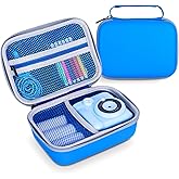 Phetium Kids Instant Print Camera Case Compatible with ETIKEZ/ESOXOFFORE/Cimizi/DUDUDRAGON/Dylanto Instant Cameras for Kids, Storage Organizer Bag for Refill Print Paper Rolls(Box Only)-Blue