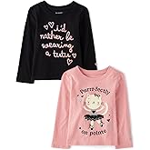 The Children's Place baby-girls And Toddler Unicorns,butterflies,trends Long Sleeve Graphic T-shirts,2 Pack