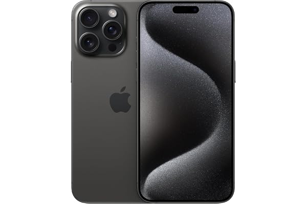 Apple iPhone 15 Pro Max, 256GB, Black Titanium - Unlocked (Renewed)