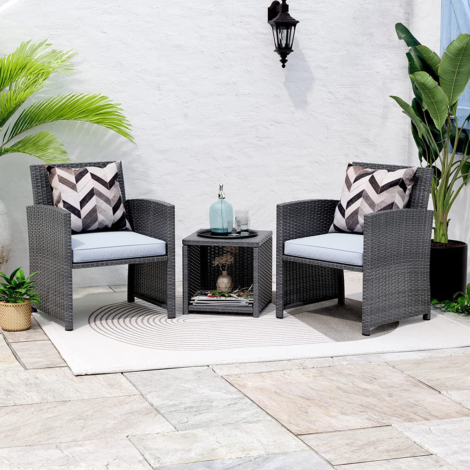 Outdoor Furniture GAOMON Outdoor Piece Patio Bistro Set Folding