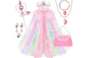 YAOOBEY Princess Dress Up Clothes for Girls 4-6,Unicorn Princess Costumes Toys for Girls 3 4 5 6 7 Year Old Christmas Gift