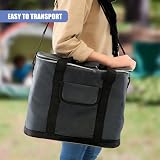 The Magic Toy Shop 30L Insulated Cool Bag Grey Polyester Large Capacity view 3