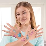 FabLab Glitter Tattoos Kids Craft Kit | 28 Stencils 4 Bio-Glitter Colours | view 5