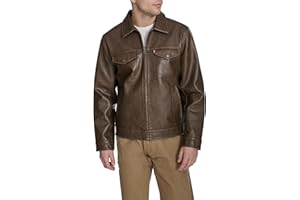 Levi's Mens Levi's Men's Faux Leather Modern Trucker JacketJacket