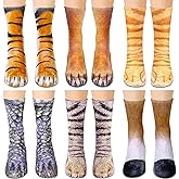 JAYEE Funny Animal Paw Socks, Novelty 3D Animal Feet Socks, Cat Claw Crew Socks Christmas Gag Gift for Adult Women Kid