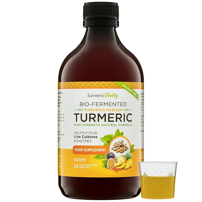 Turmeric Vitality Liquid Turmeric Curcumin with 6 Billion MultiStrain