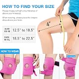AVIDDA Knee Support Open Patella 3 Straps Running ACL MCL Pink view 2