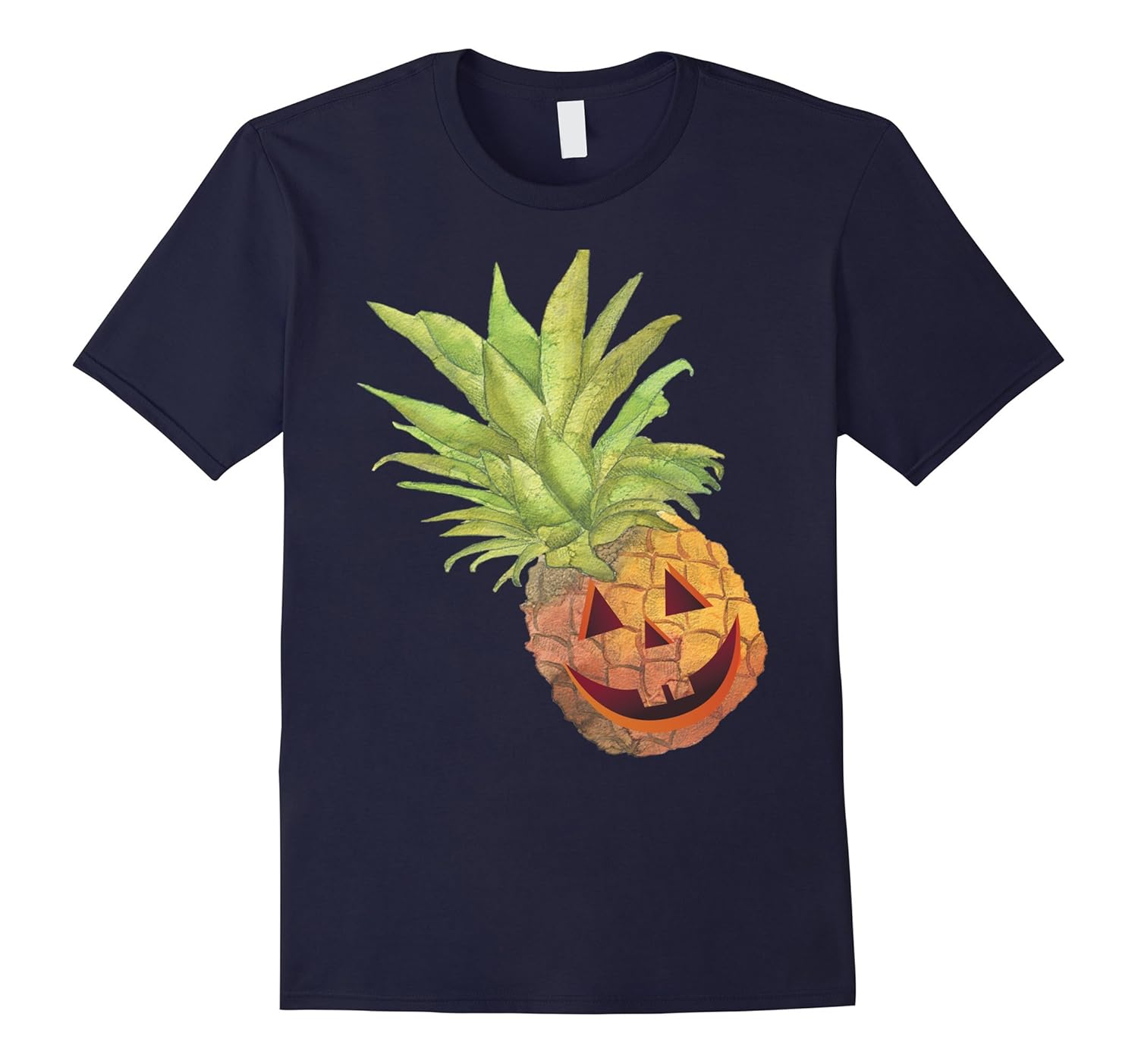 Halloween Pineapple Jack O Lantern Scary Fruit T-shirt-ANZ