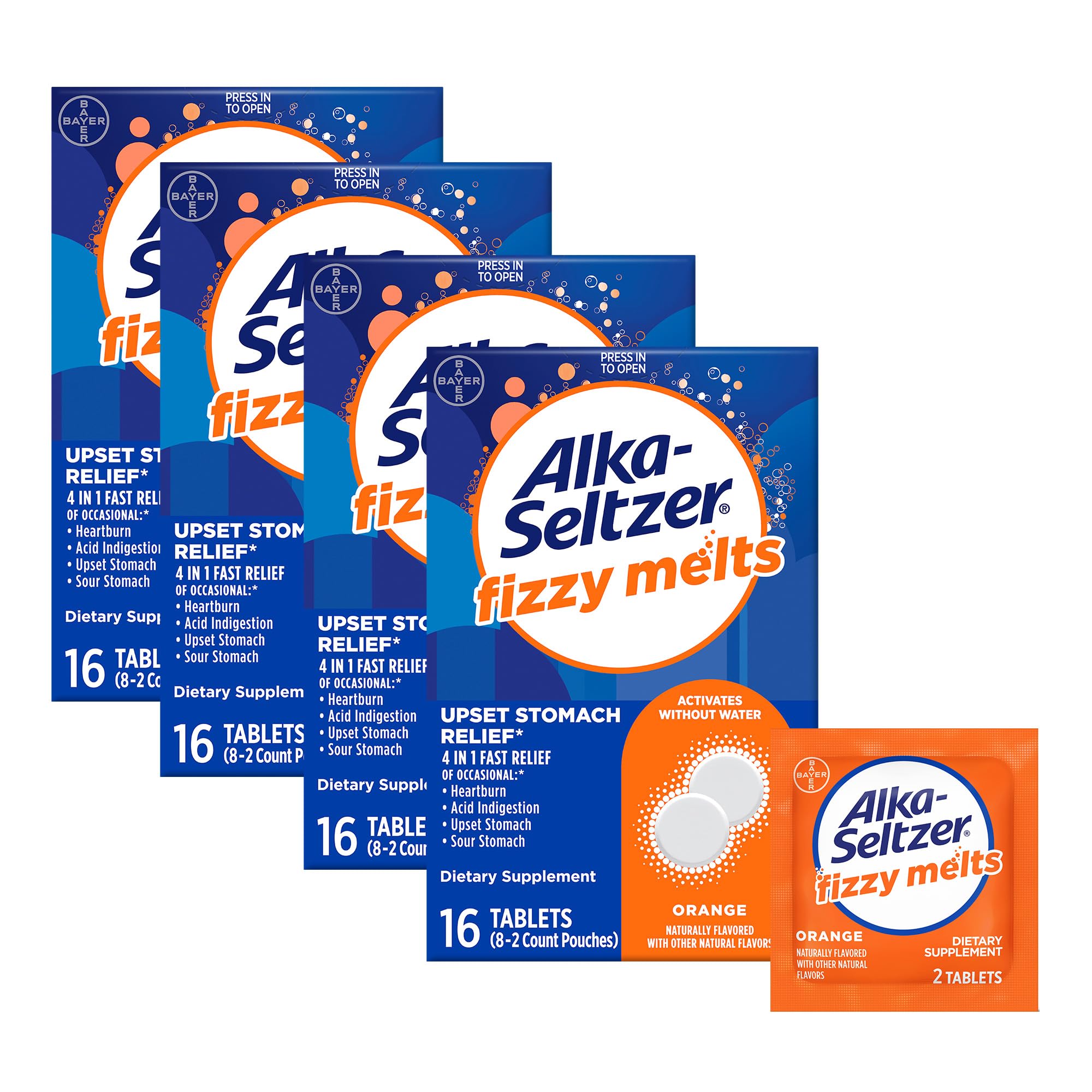 Alka-Seltzer Fizzy Melts, Dissolve on Tongue, No
