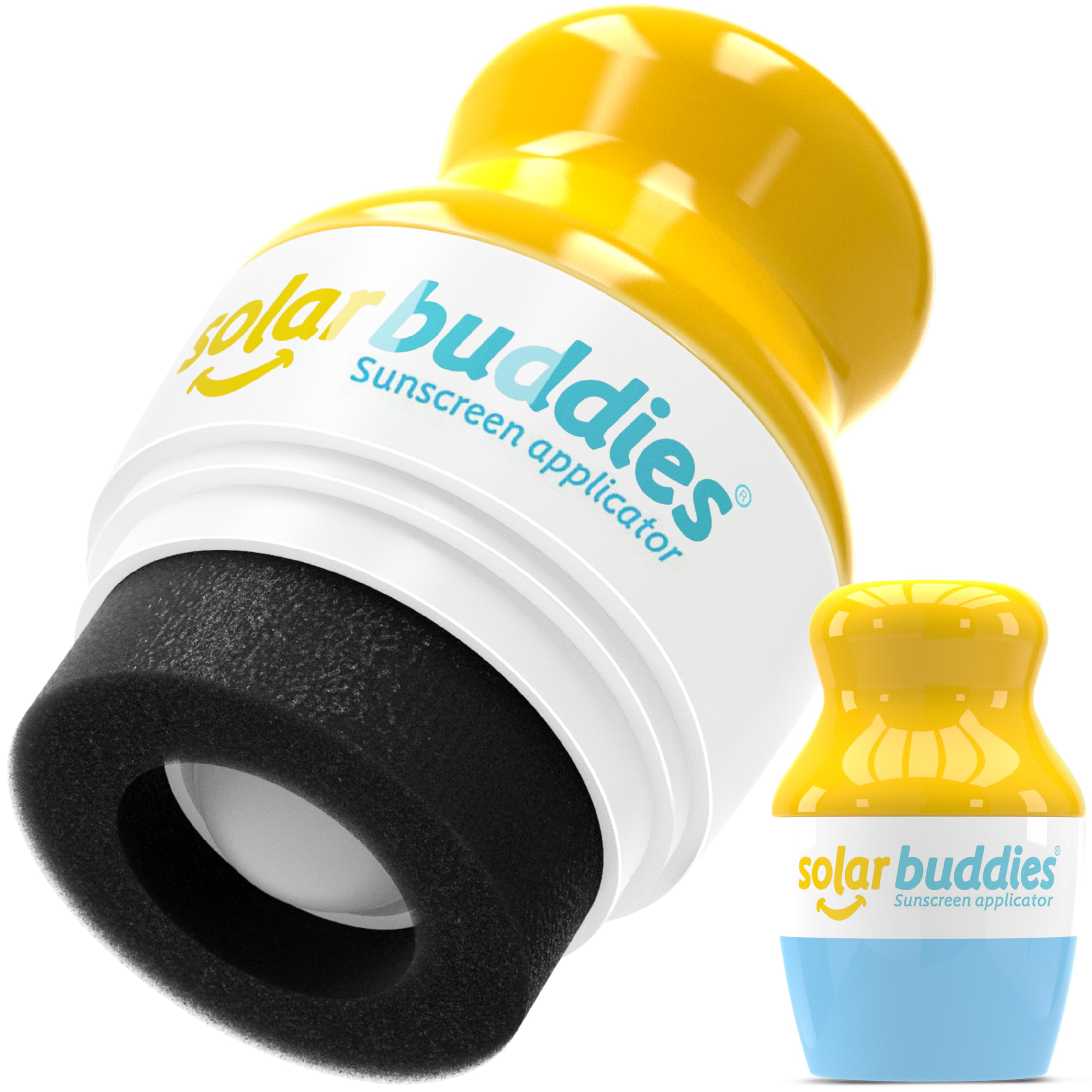 Solar Buddies Sunscreen Applicator - Single Blue - Refillable Roll on Sponge Sunscreen, Suncream & Lotion Applicator For Kids, Adults & Families - Holds 3.4fl oz, Perfect Size for Travel โ image 1