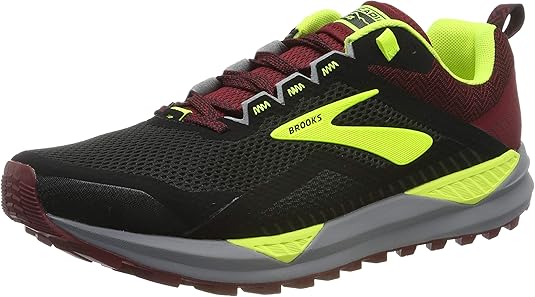 brooks red running shoes