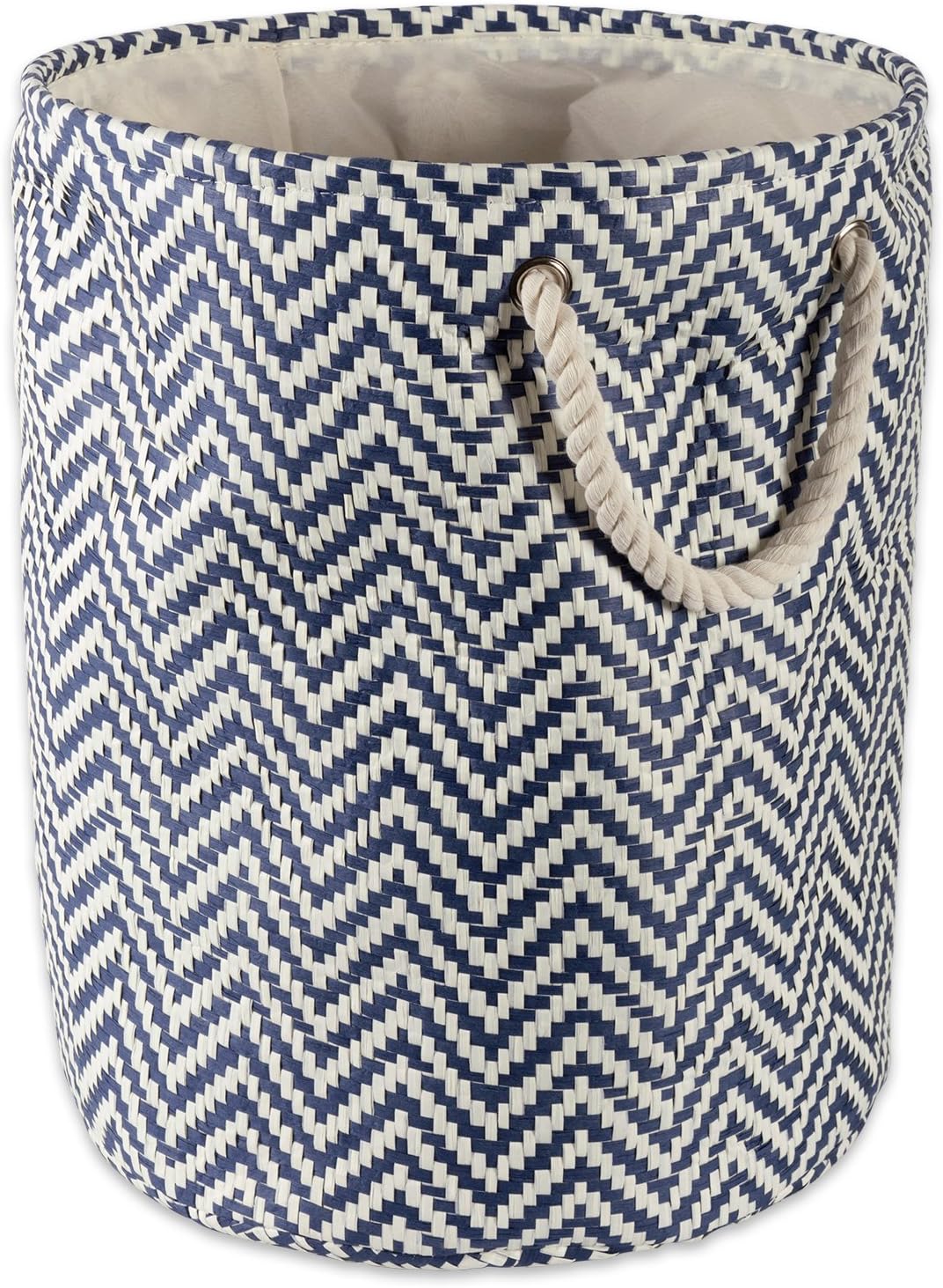 DII Cesta de Almacenamiento o contenedor, pequeño y Redondo, Tweed Gris