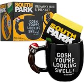 South Park Mug and Socks Set for Men, Teens, 11oz Ceramic Coffee Cup and Crew Socks US Size 7.5&ndash;11.5, Funny Novelty Mug Gift Box, Gifts for Men (Multi Mr Hanky)
