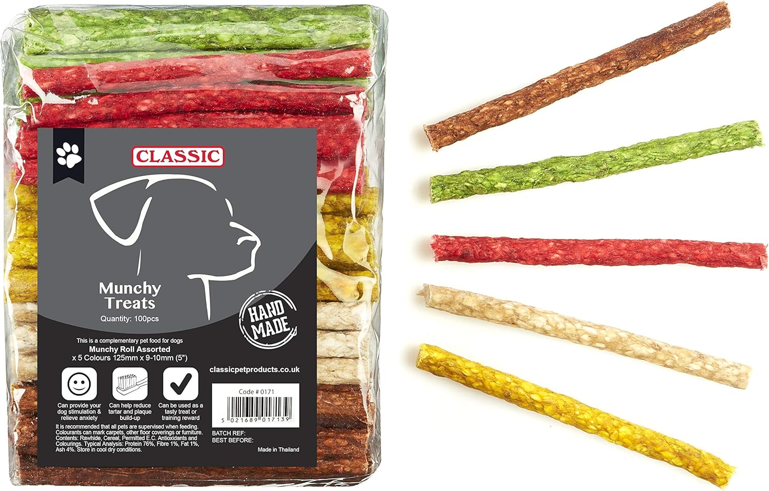 Amazon.com: CLASSIC 5" Munchy Chews: Pet Supplies