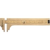Groz 01304 4-Inch Pocket Brass Caliper, Inside &amp; Outside Measurements, Non-Magnetic, Dual Imperial/Metric Graduations for Mechanics, Hobbyists, EDC