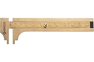 Groz 1304 Brass Pocket Caliper Inside, Outside 4" Calipers