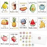 50Pcs Funny Thank You Cards With Envelopes & Stickers Employee Appreciation Cards Blank Inside Staff Cute Pun Card for Teachers Appreciation Kids Coworkers Business Assorted Greeting Card 6x4In