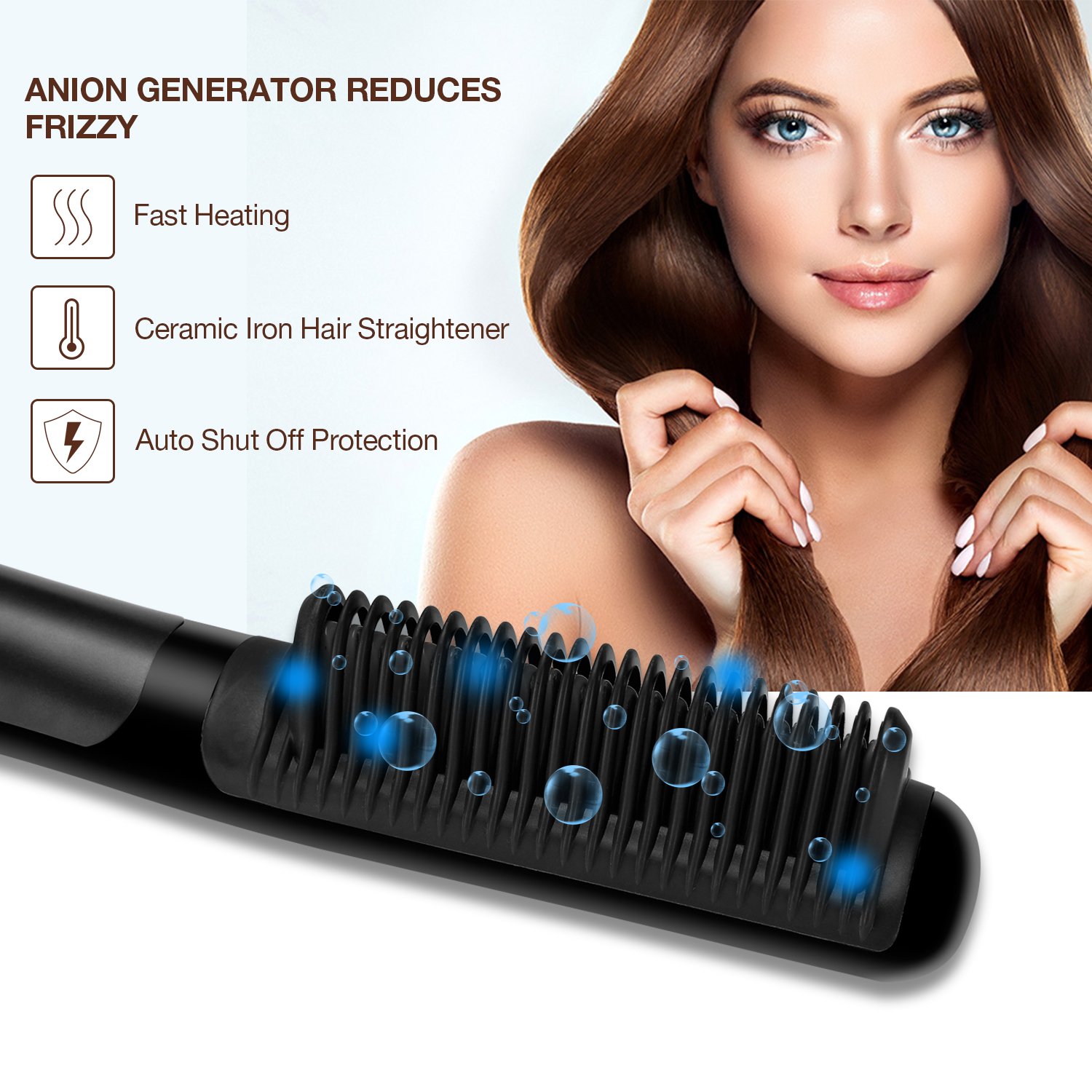 k skin hair straightener brush