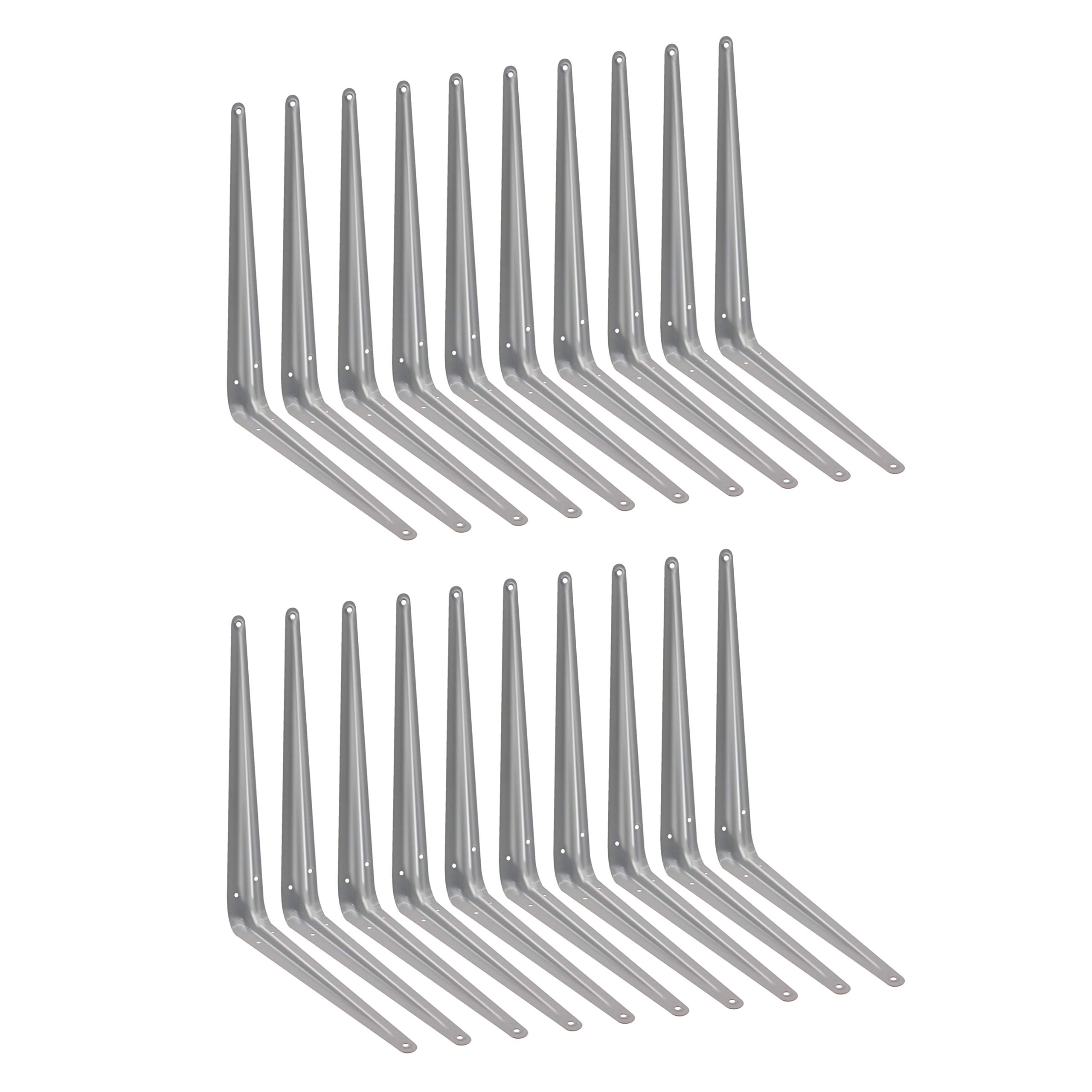 EAI 350x300mm / 14x12" Original London Pattern Shelf Bracket | Silver/Grey | Pack of 20