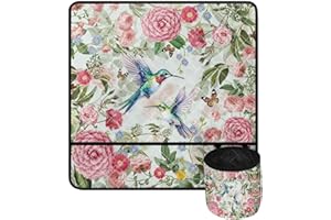 Psesaysky Bird Foral Sewing Machine Mat Non Slip Sewing Machine Muffling Mat Madam Sew Reduce Vibration and Noise Stain Resistant Sewing Machine Accessories with Pockets