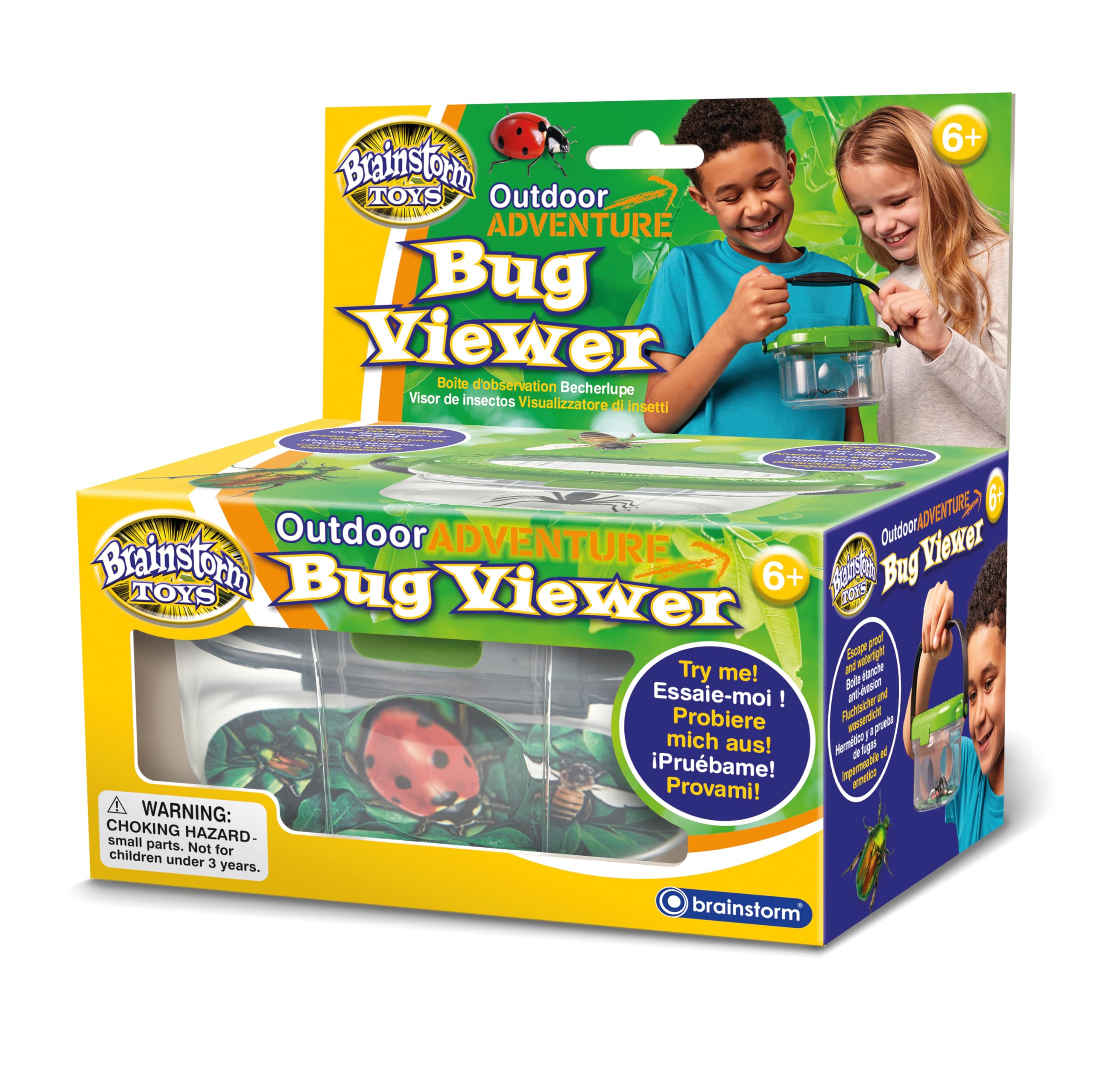 Brainstorm Toys Outdoor Adventure Bug Viewer – 2.3x Magnification Insect Viewer, Perfect for Nature Exploration and Outdoor Fun for Kids