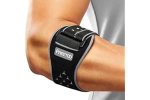 FREETOO Coudière de tennis pour homme et femme pour traitement de la tendinite, coude de golfeur avec coussinet en gel, coudi