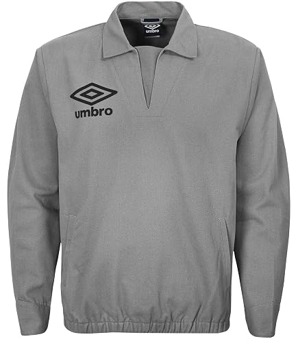 Umbro Men's Long Sleeve Drill Sweatshirt, Black/White XX-Large at