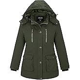 Soularge Women's Winter Plus Size Thickened Cotton Coat with Detachable Hood