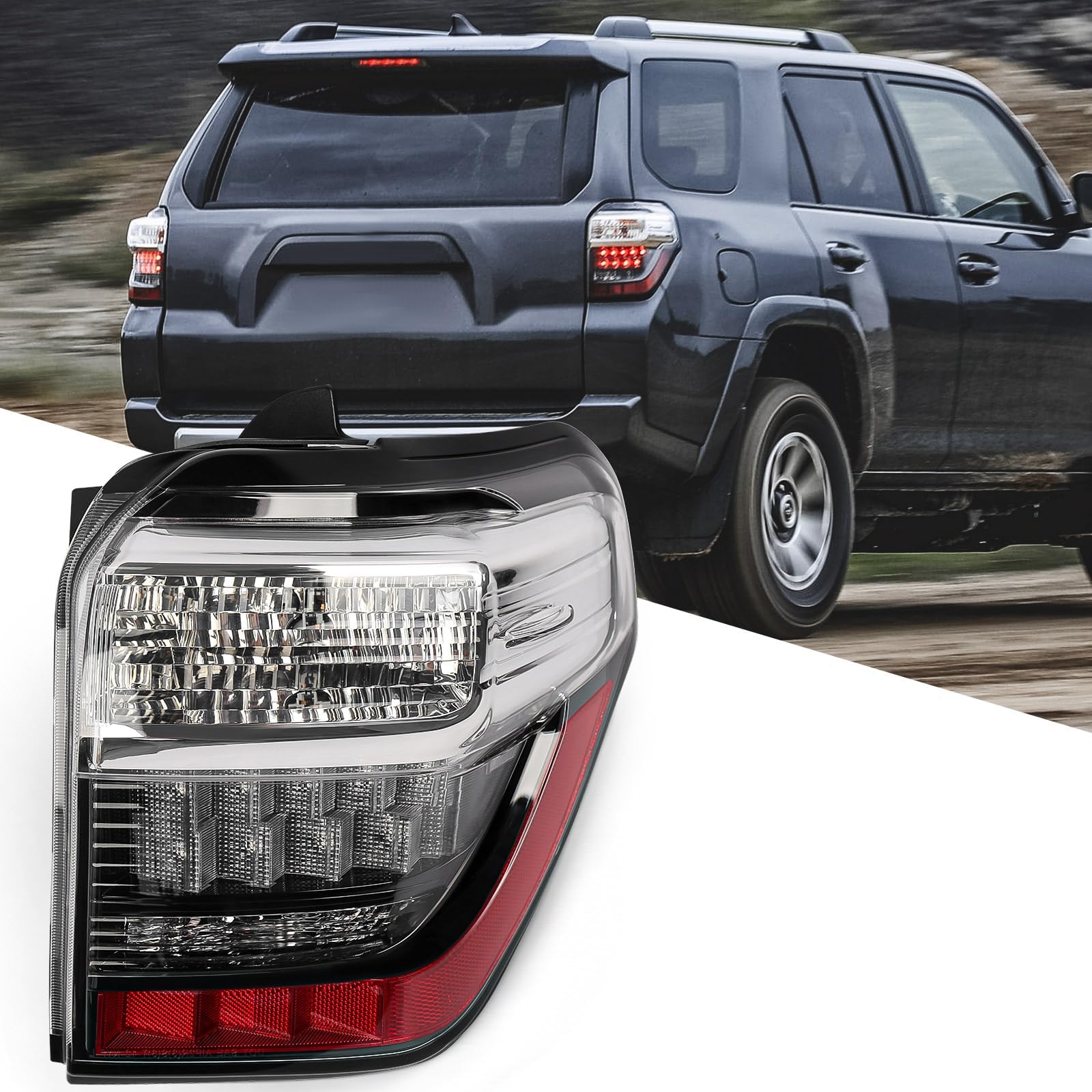 Photo 1 of Huray Tail Light Assembly for Toyota 4Runner 2014-2020 Tail Lamp Replacement 8156135392 Passenger Side (Right)