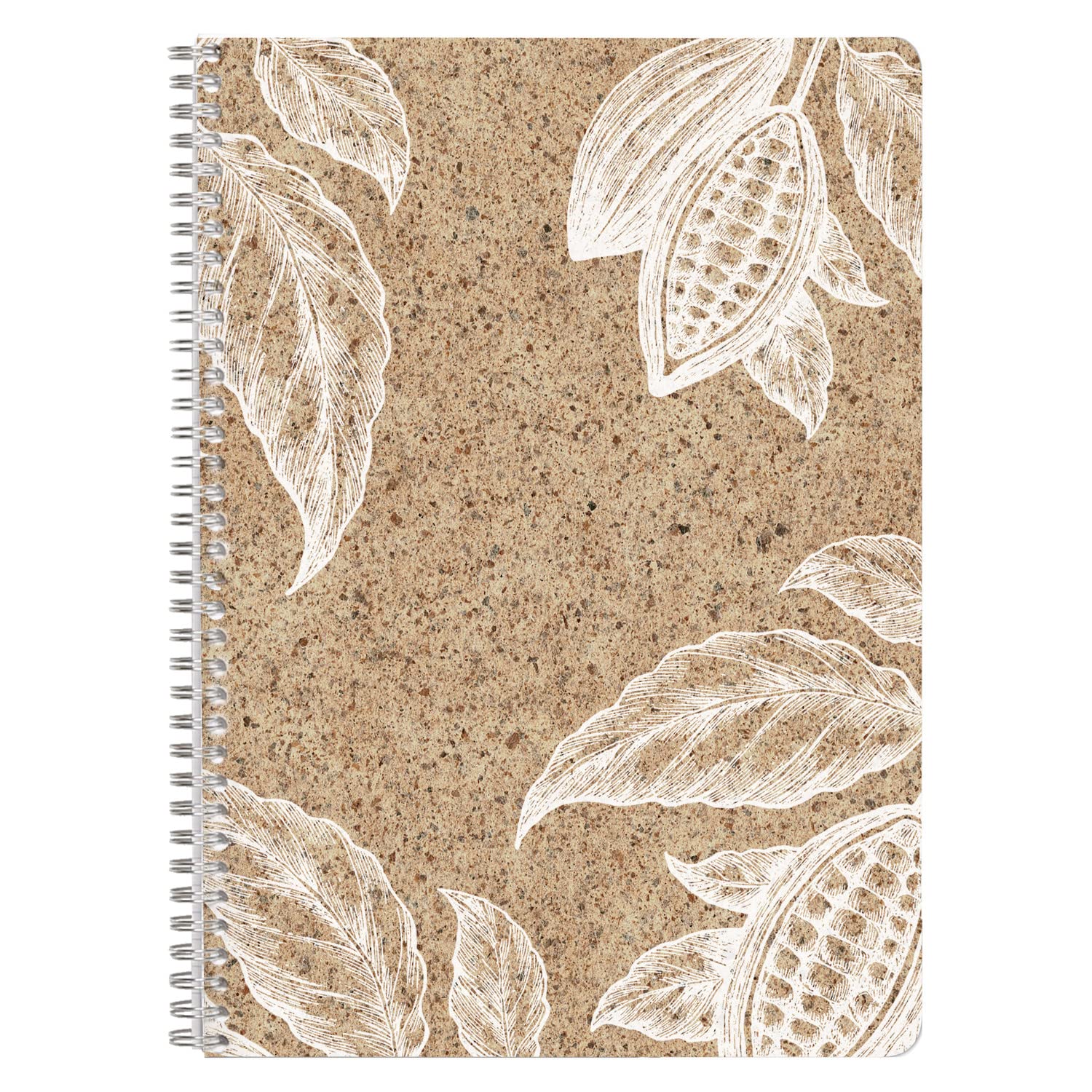 Clairefontaine 83544C - A Spiral Notebook Cover Paper made with cocoa shells - A4 21 x 29.7 cm 148 Lined Pages with Margin 90g ivory paper - 3 visuals, random delivery