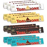TOBLERONE Assorted Chocolate Bars Variety Pack, 4 Flavors, 12 Bars | Milk, Dark, White, &amp; Salted Caramelized Almonds, Bulk Chocolate