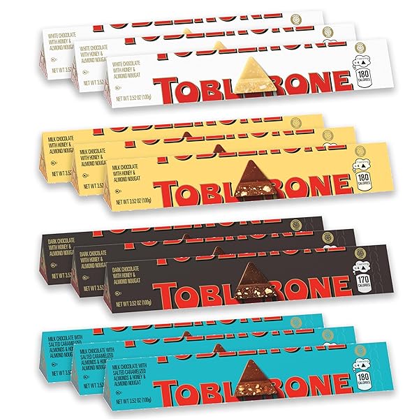 TOBLERONE ASSORTED CHOCOLATE BARS VARIETY PACK (MILK, DARK,...