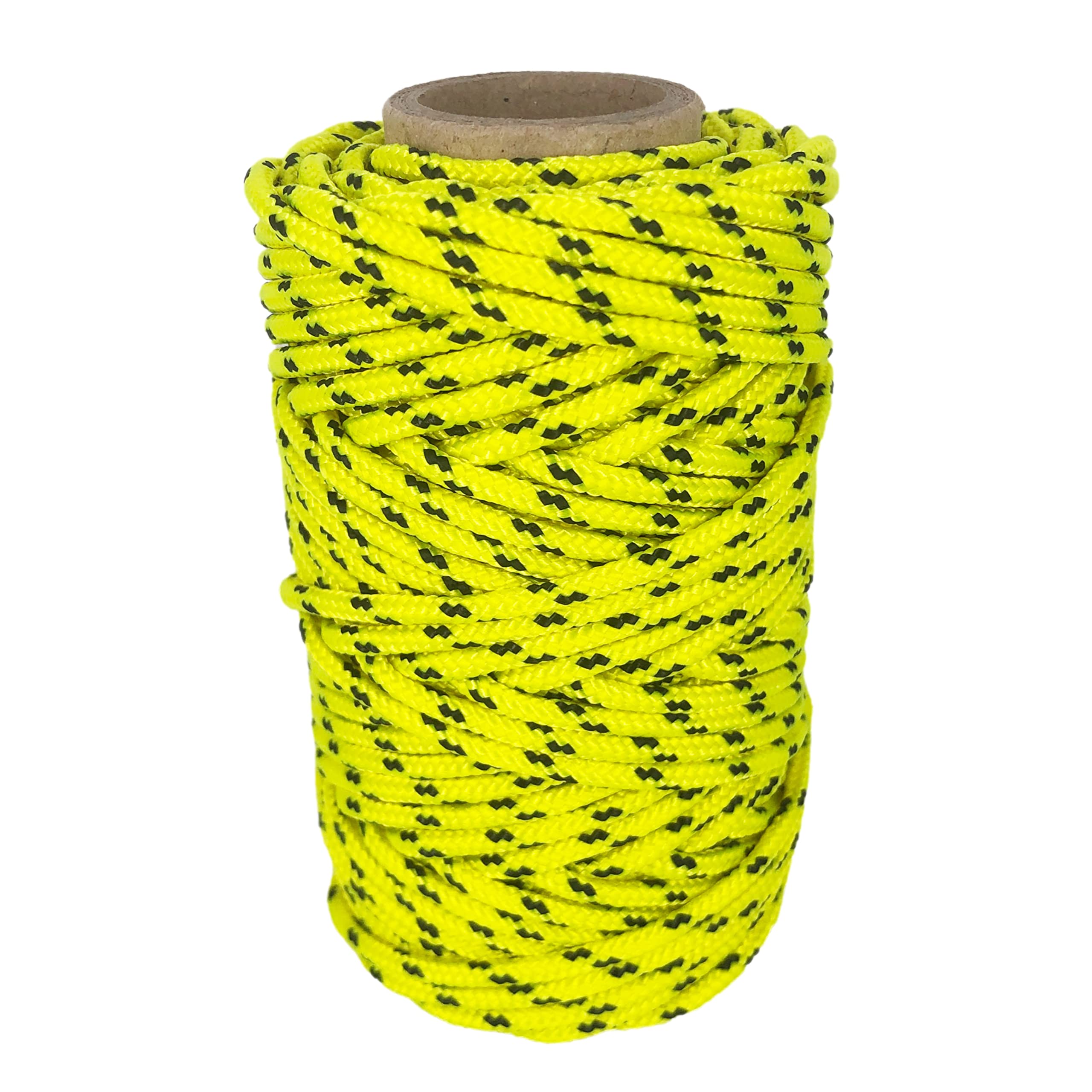 Polyester Cord 3mm * 25m. Craft rope, Versatile Paracord Made in Spain, for Outdoor, Garden and DIY. Yellow with Black