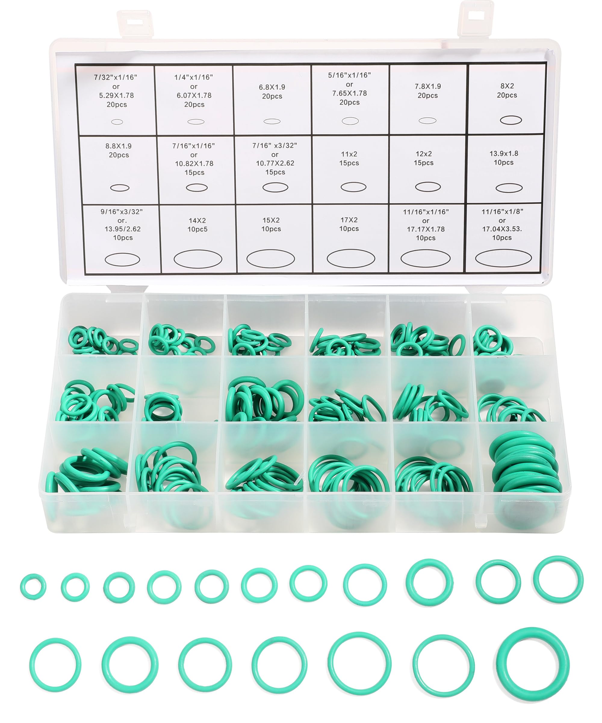 Photo 1 of UBOG 270 Pieces Rubber O Ring Set, Air Conditioning & Plumbing Seals, Car Accessories & Repair Kit