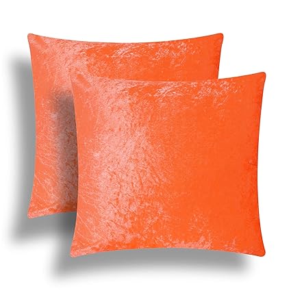 Elmet Curtains Set Of 2 Crushed Velvet Luxury Cushion Covers Size