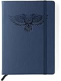 Red Co Flying Owl Journal, 240 Pages, 5"x 7" Lined, Midnight Blue