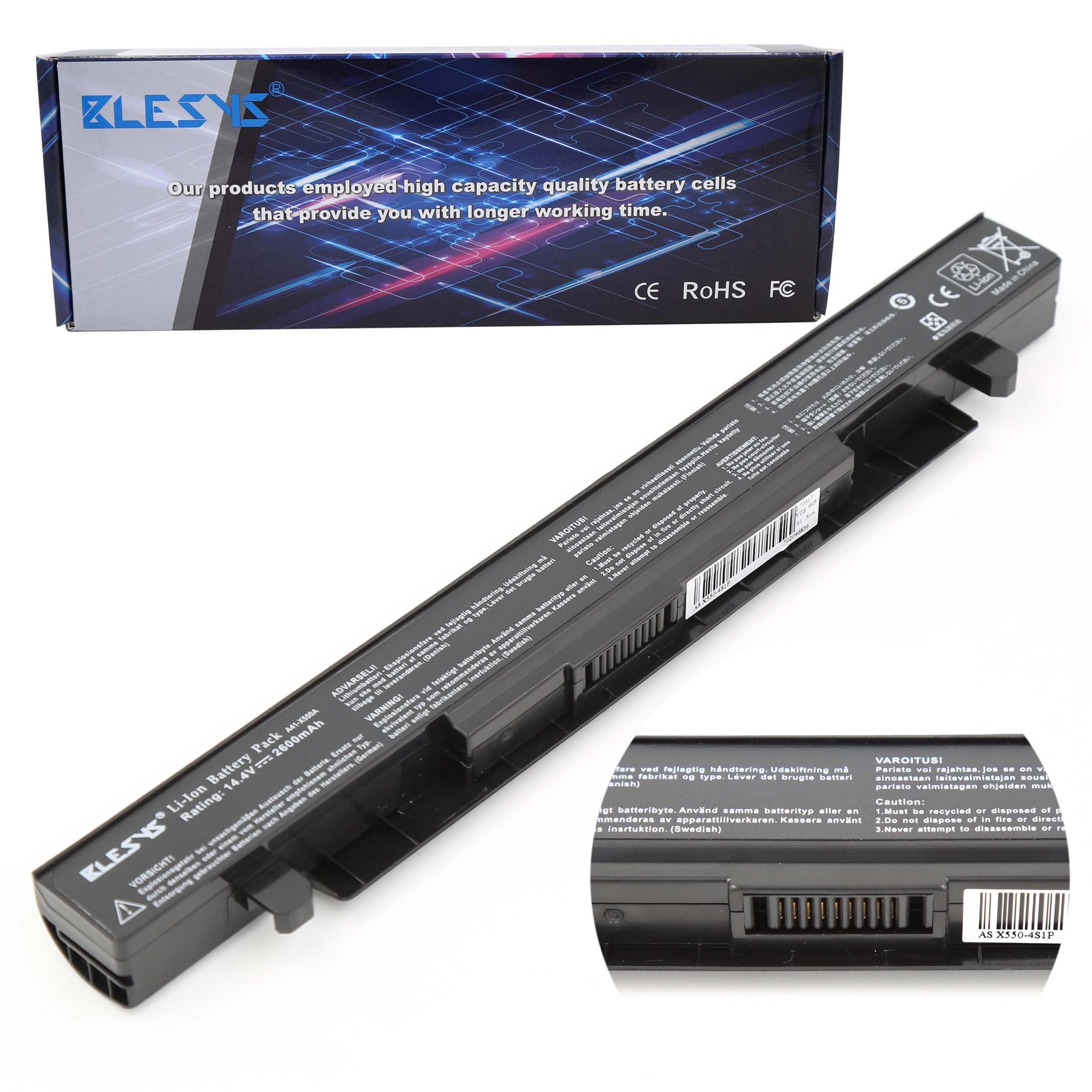BLESYS 2200mAh A41-X550A Laptop Battery for ASUS X550C X550 X550CA X550CC X550E X550L X552C X552CL X550CL X550EA X550J X550LA X550LB X550LC X550LD X550V X550VB X550VC X550VL Series