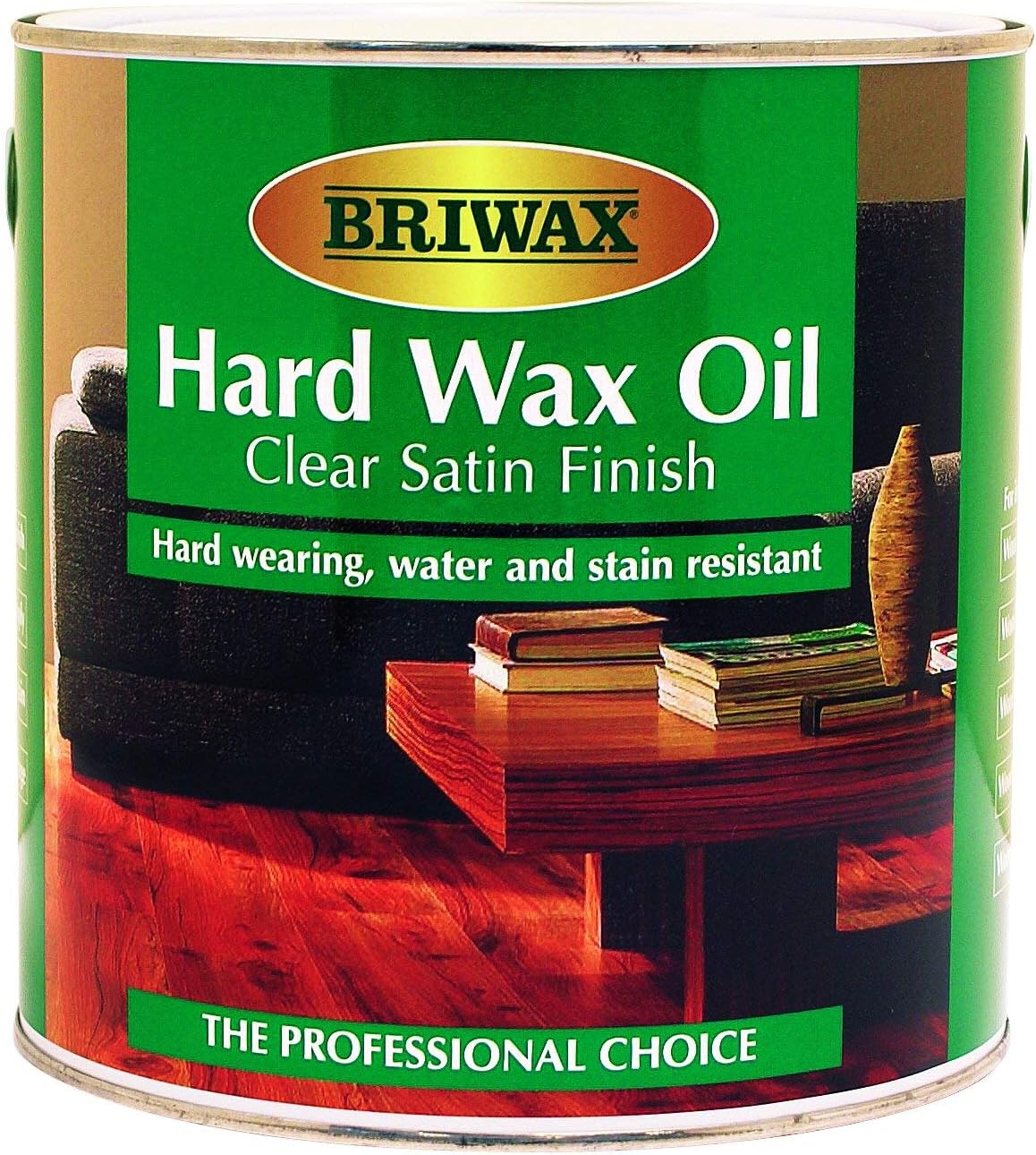 Briwax Hard Wax Oil, Clear Satin Finish, 2.5 Liter Health