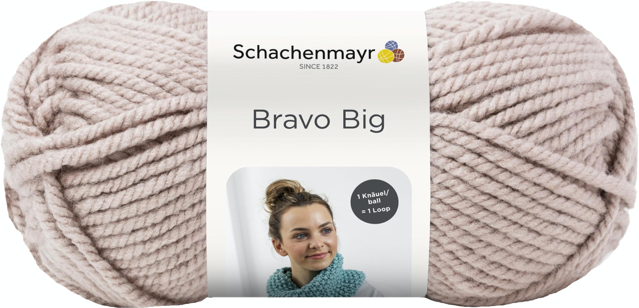 Schachenmayr Bravo Big, hand knitting yarn, 9807705, wool, beige, 23 x 8.1999999999999993 x 10 cm