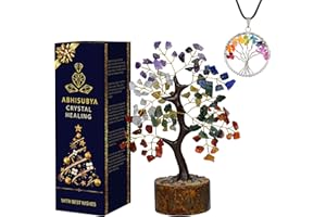 7 Chakra Tree of Life - Money Tree - Aesthetic Room Decor - Crystal Necklace - Nature Decor - Crystal Tree - Buddha Decor - R