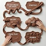 BOHS Foam Clay Brown 500 g Air-Dry Modelling Clay for Crafts view 2